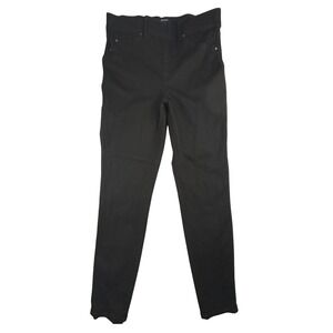 SPANX Ankle Skinny Jeans Womens L Tall Black High Rise Stretch Shaping